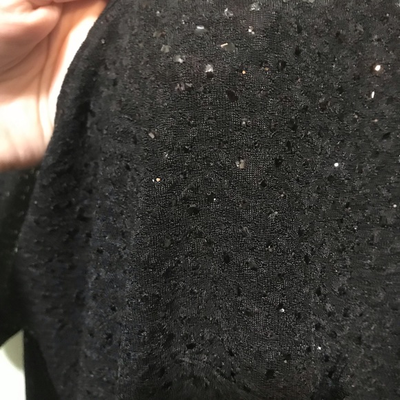 Elegant LulaRoe Carly solid black sequins medium - Picture 3 of 5